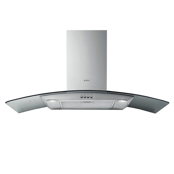 ELICA 90CM CURVED GLASS COOKER HOOD- STAINLESS STEEL