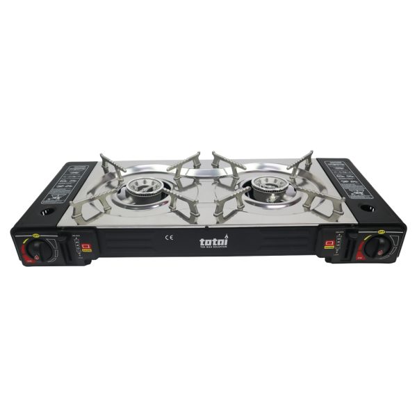 TOTAI DOUBLE BURNER PORTABLE CARTRIDGE GAS STOVE