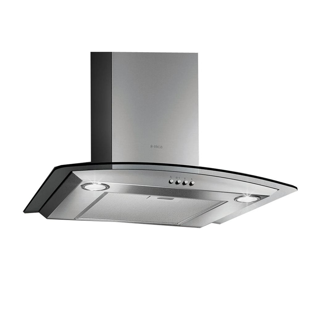 ELICA 60CM CURVED GLASS COOKER HOOD- STAINLESS STEEL