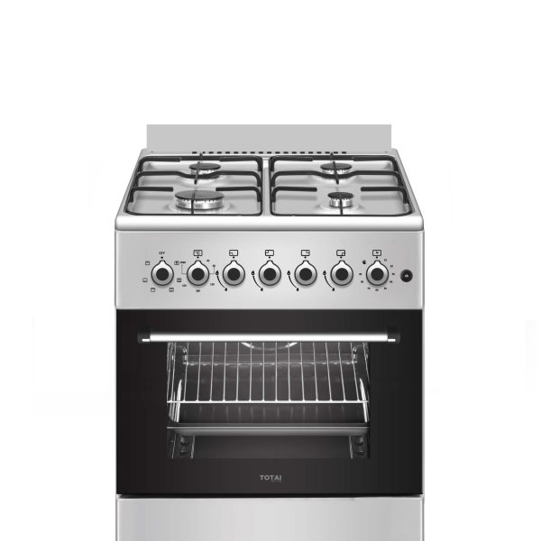 TOTAI TS 60CM 4 BURNER GAS STOVE WITH ELECTRIC OVEN- STAINLESS STEEL