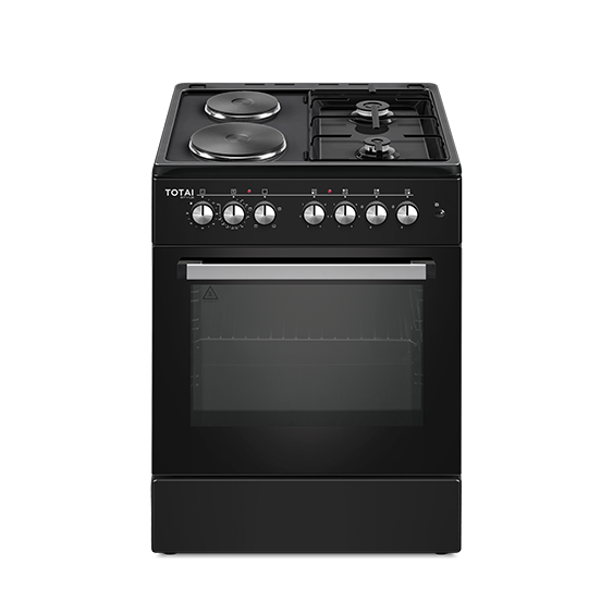 TOTAI TS 60CM 2 GAS BURNER AND 2 ELECTRIC PLATE STOVE WITH ELECTRIC OVEN