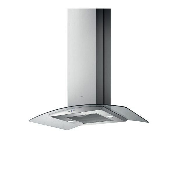 ELICA 90CM CURVED GLASS ISLAND COOKER HOOD- STAINLESS STEEL
